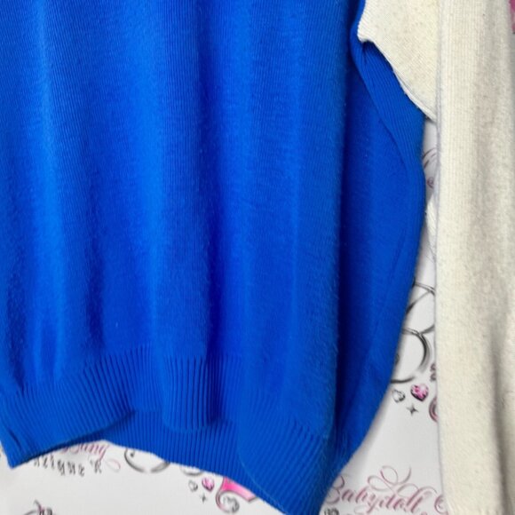 White ram 1988 olympics Blue and White Olympic Sweater snowflake embroidered - Picture 5 of 9